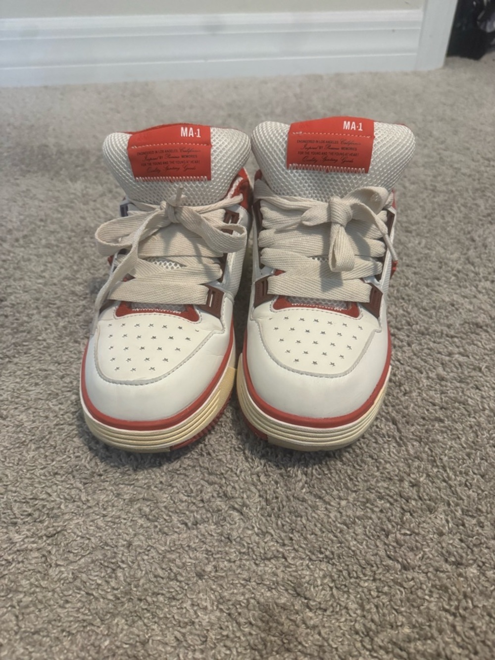 AMIRI Red and white Ma-1